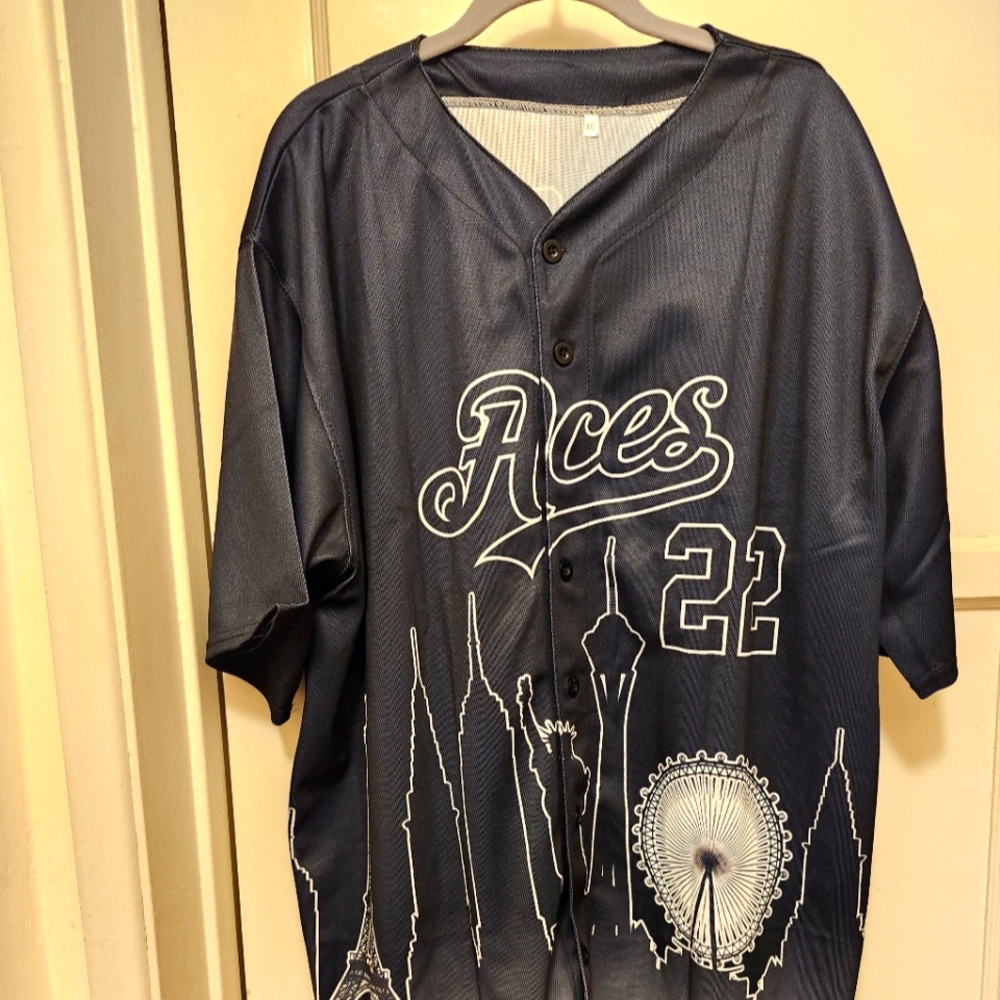 Men's jersey, A'ja Wilson with the Las Vegas Aces.